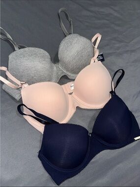 Nautica 34C Push Up Ribbed Bra Bundle / Lot